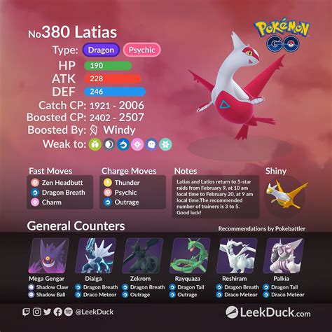 latias pokemon go best moveset